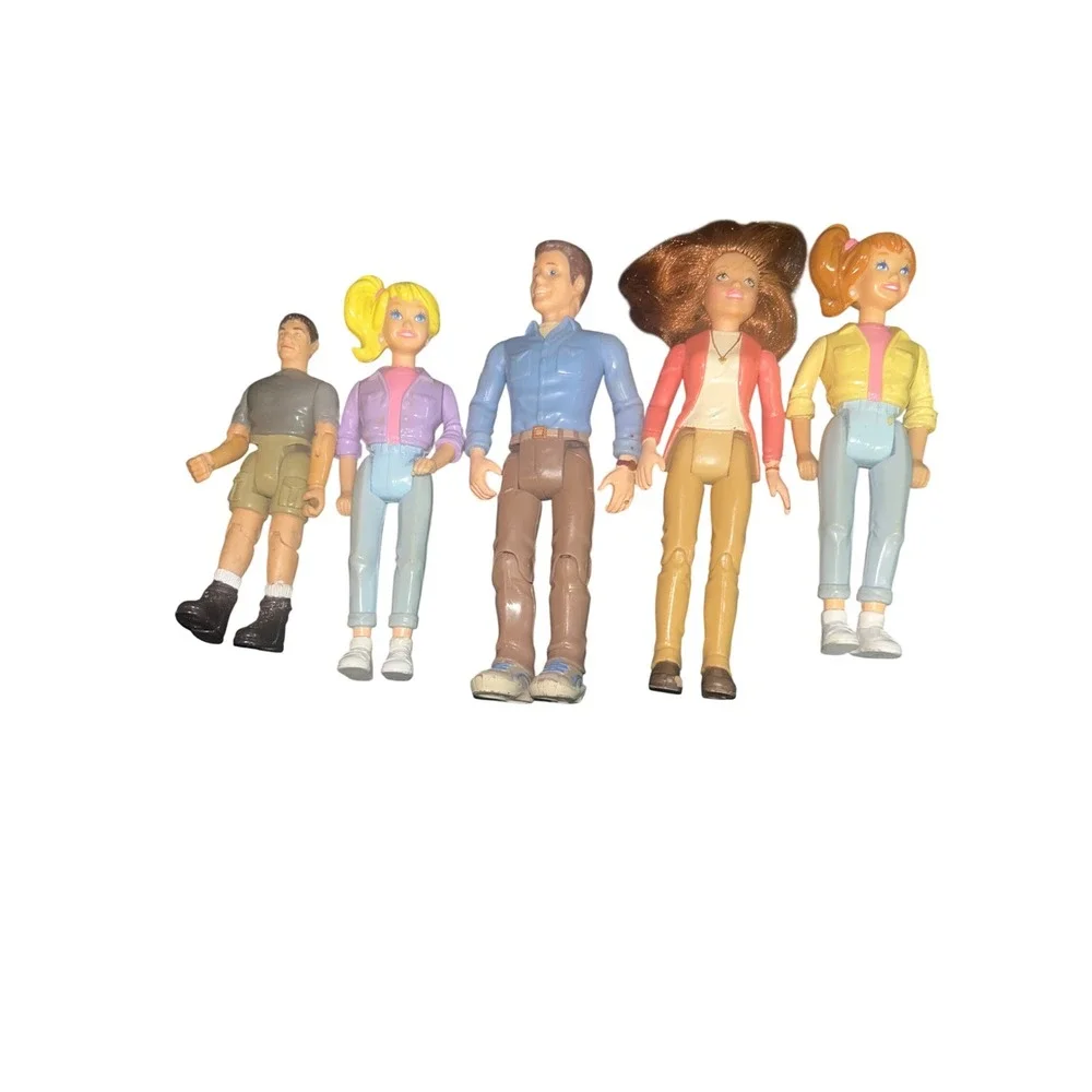 Vintage Fisher Price Loving Family Dollhouse Figures Lot 5 Poseable People 1990s